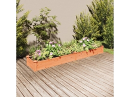 Vidaxl Canteiro Elevado C/ Forro 240x45x25 Cm Abeto Maciço Castanho