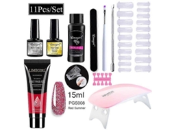 Conjunto de Manicure com Lâmpada Led 54 W, Unhas 20.000 Rpm, Máquina Broca para Unhas, Kit D e Gel Uv GOKOCO