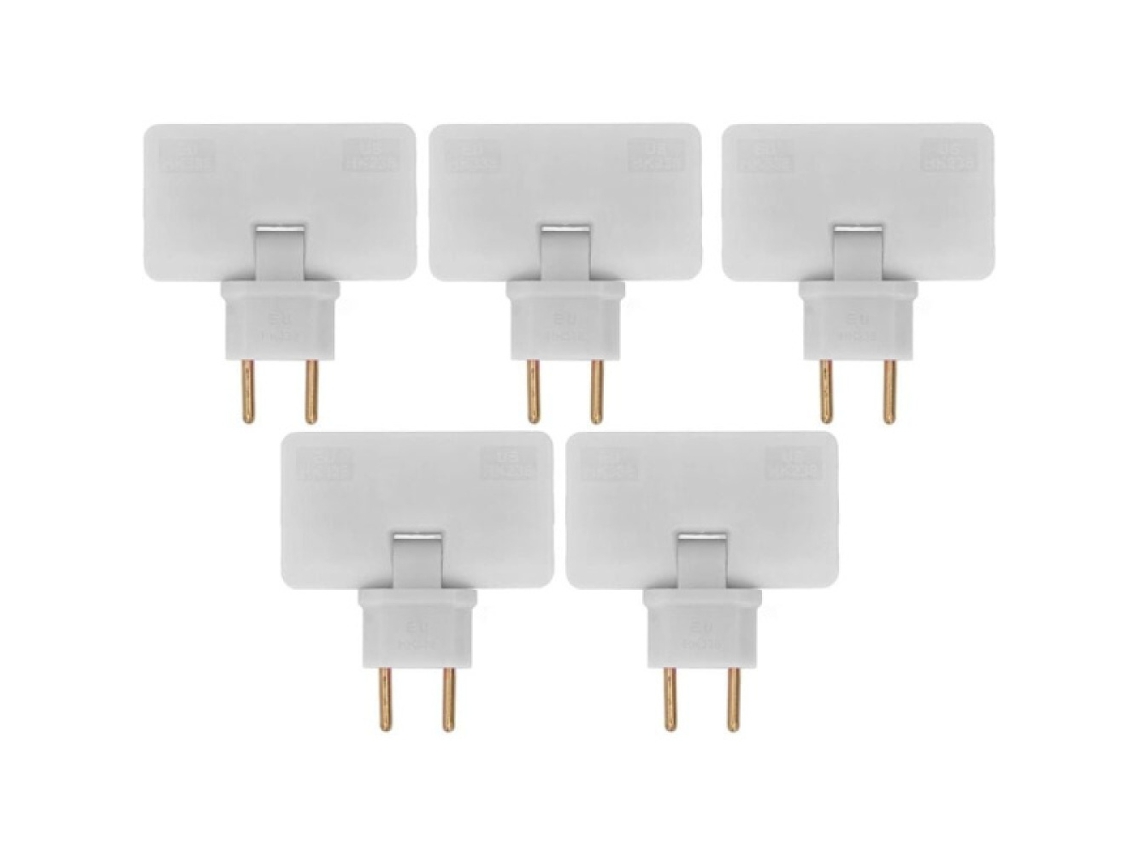 Conjunto De 5 Tomadas Planas Sem Fio Com Rotação 180 Graus, Adaptador De Tomada Europeia 1 Para 3 Unidades, 110, 250v