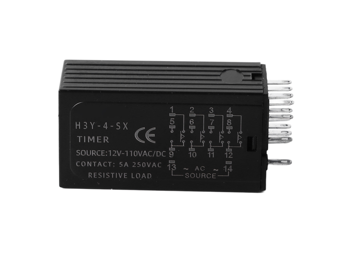 Módulo de Relé de Retardo Digital com Display, Controlador Temporizador Ajustável, 12-110V DC/AC