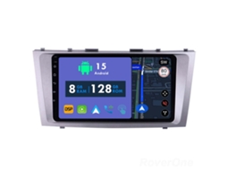 Auto Rádio Carro Bluetooth Autoradio 8GB RAM 128G ROM CarPlay Navegação GPS Ecrã Táctil RoverOne para Toyota Camry 6 XV 40 50 2006-2011  