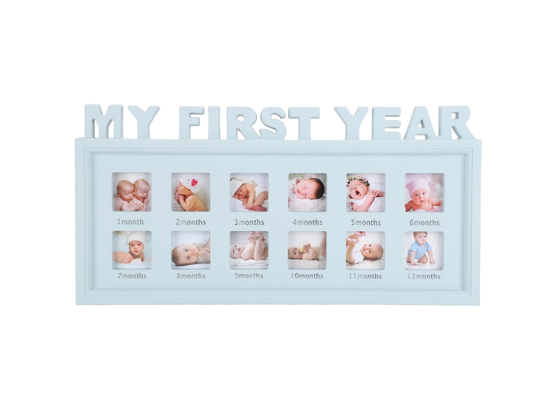 Quadro Foto Bebê Primeiro Ano Lembrança Presente Decorativo Parede