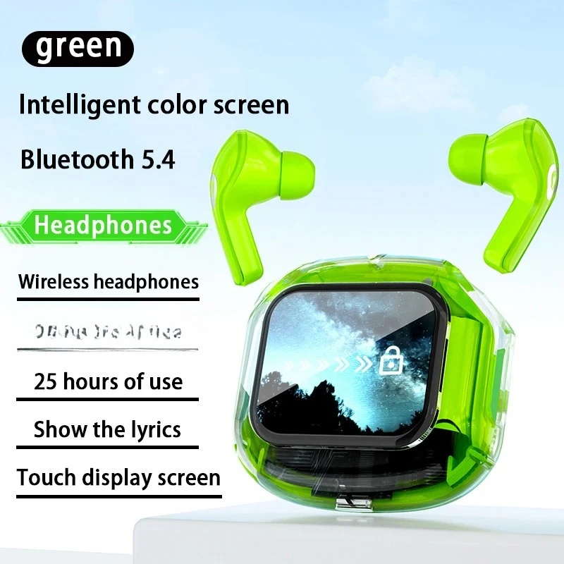 (verde) Tela Sensível Ao Toque Inteligente Sem Fio Bluetooth Exibe Chamadas Recebidas - Controla A Câmera.