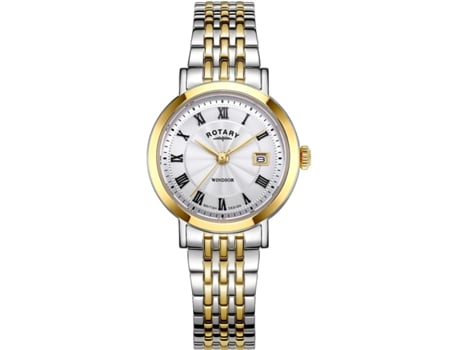 Relógio feminino ouro aço inoxidável Windsor Lb05421/01 ROTARY