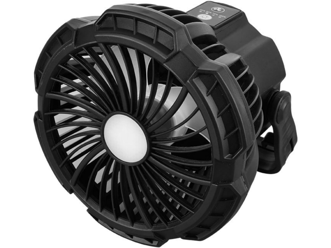 Ventilador Multifuncional Para Uso Externo Com Gancho Para Pendurar E Luz Led Ajustável, Ideal