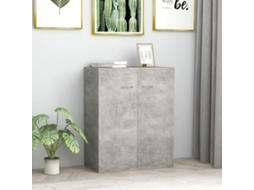 Aparador | Buffet | Armário De Apoio 60x30x75 Cm Contraplacado Cinzento Cimento Wsd451211 Lovely Home