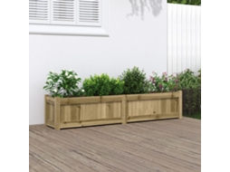 Vidaxl Vaso/floreira De Jardim 150x31x31cm Madeira De Pinho Impregnada