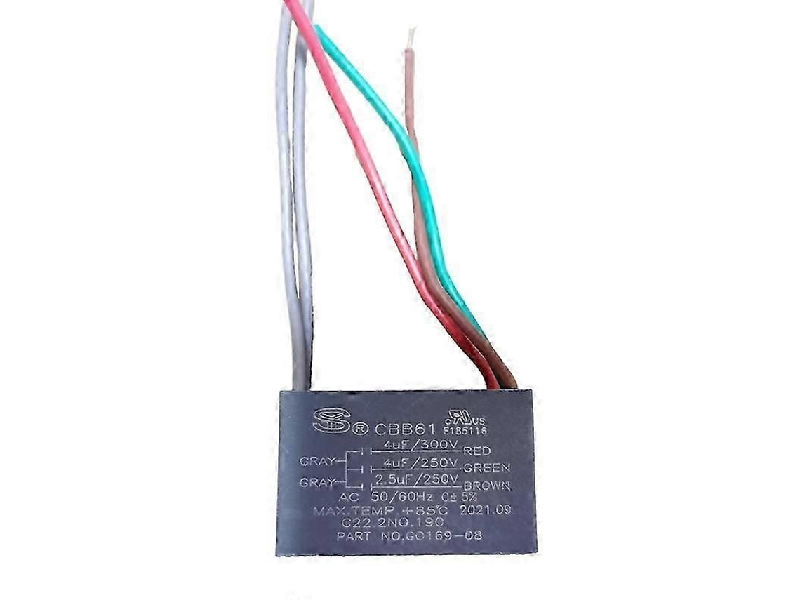 Fasst Condensador CBB61 para motor de ventilador de teto e exaustor, várias capacitâncias, 250V, 50/60Hz