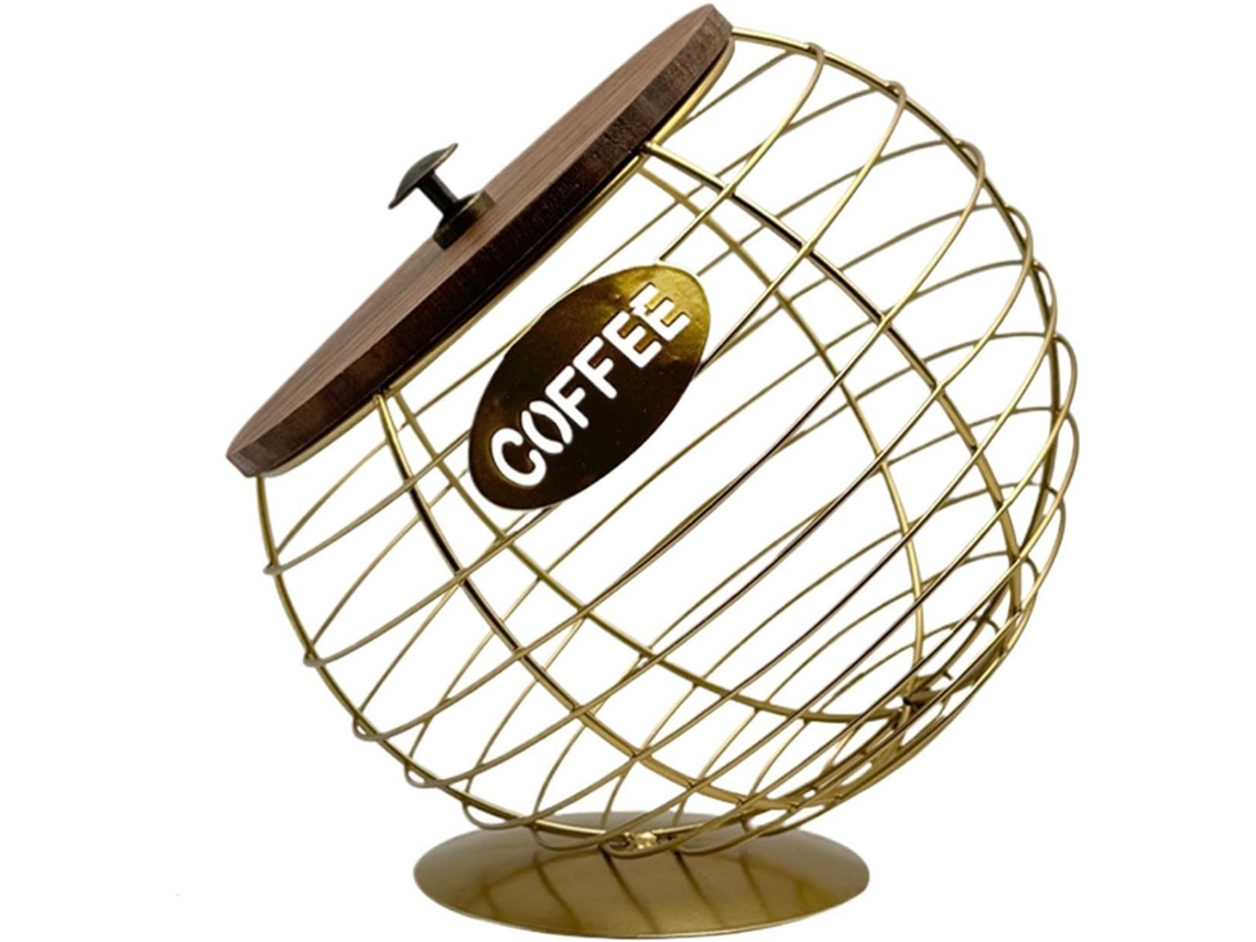 Cesto para Cápsulas de Café Estação Ferro Passar Grande Capacidade, Organizador 21 Cm, Bancada CHABERLU