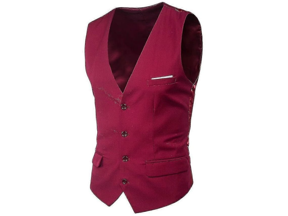 2026 chaleco Empresarial de Talla Grande para Hombre de Color Sólido de Punto Simple Primavera Otoño Poliéster
