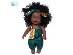 Boneca Africana De 30 Cm (12 Polegadas), Para Casinha De Brinquedo Infantil, Boneca De Conforto Para Bebês.