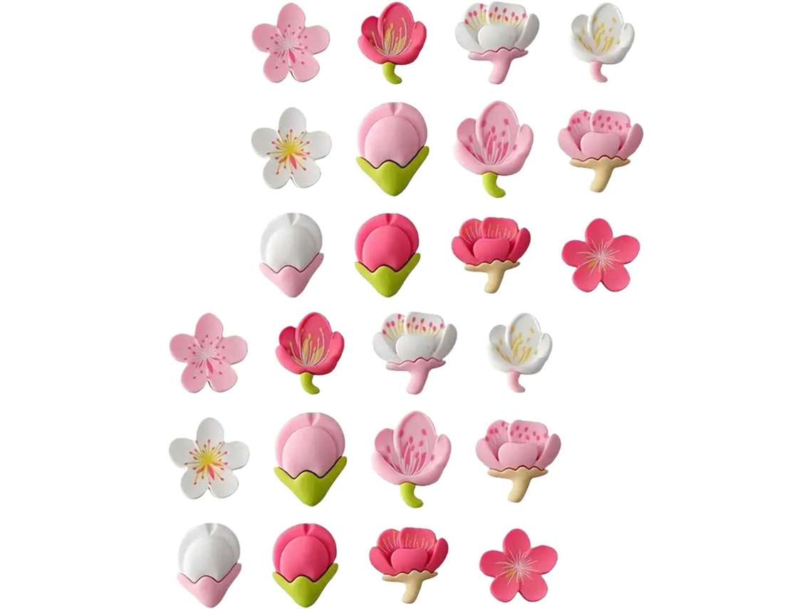 Conjunto Angoily de 48 tachinas de resina e metal com tema floral para quadros de cortiça, ideais para iluminar fotos e