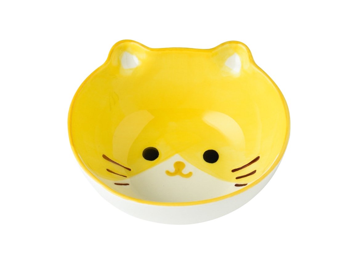 Pote de Arroz Infantil em Cerâmica com Forma de Animal Cartoon, Fofo para Sopa, Cereal, Sorvete, Gato