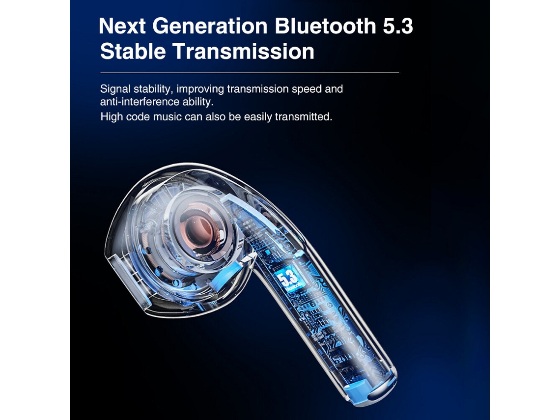 Auricular Desportivo Semi Intra Auricular Lenovo Lecoo Ew303 Tws Bluetooth 5.3 Com Controlo Por Toque E Microfone