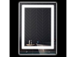 Espelho Redondo Led Banheiro Ø 80cm,iluminação 3 Cores,toque Sensível,46w,prata/branco BTFORUS