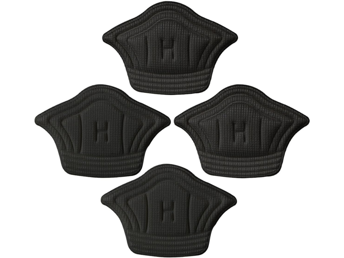 Protetores De Calcanhar Vaguelly Para Tênis Esportivos, 2 Pares, Autoadesivos, Pretos, Leves, De Esponja E Com Design