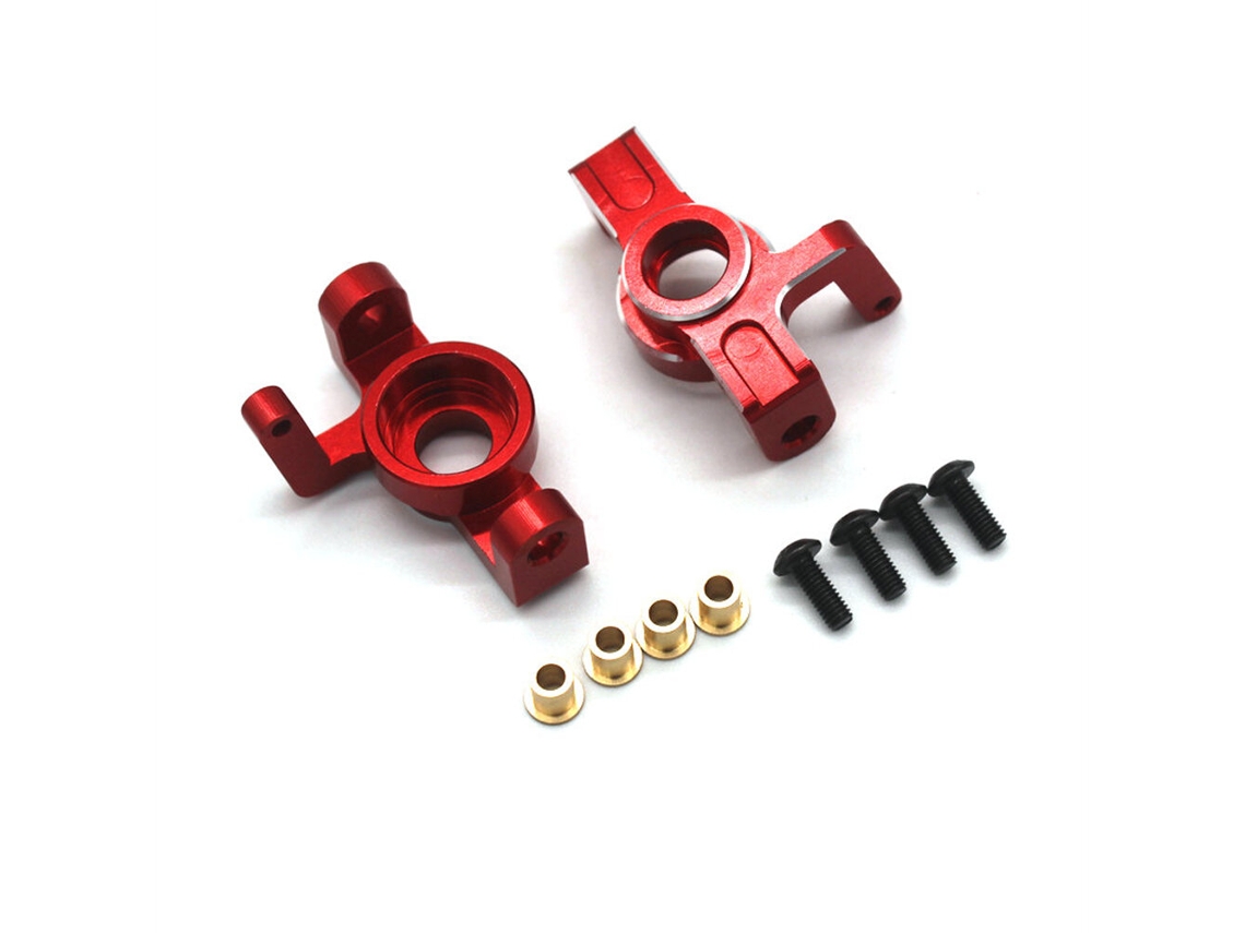 Conjunto 2 Peças Vermelho Metal Copo Direção Aprimorado para Carros Rc 1/14 Zd Racing Mt16 Rlaarlo Jiusi Mt14r Pt14r Acessórios MDUG