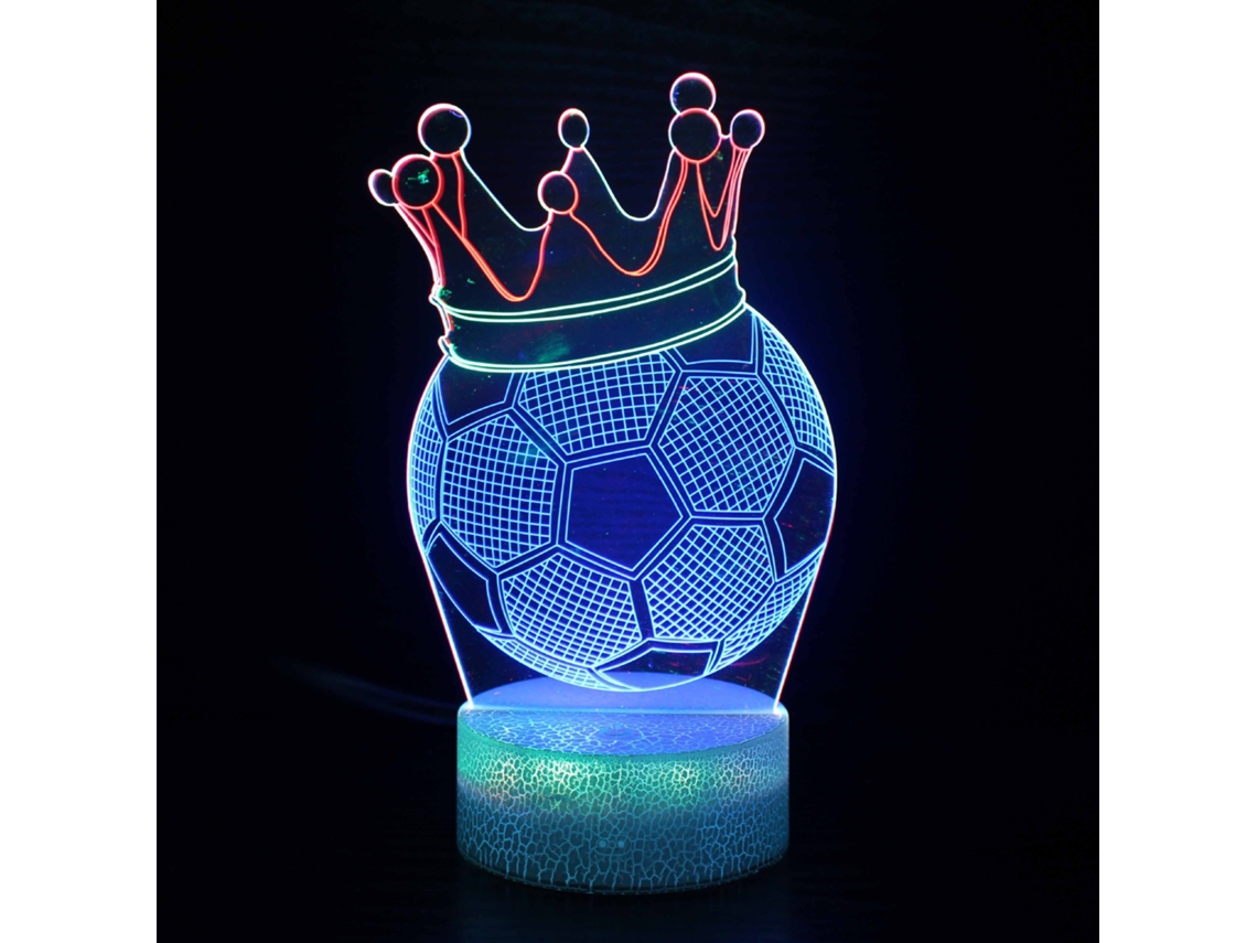 Luz da Noite de Futebol, 16 Cores Que Mudam com Controle Remoto 3d Noturna Visual Estéreo DIGITALLAB