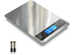Balança de Cozinha Digital AQUAFORGE multifuncional com temporizador, aço inox