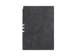 Caderno A5 de couro sintético Slowmoose, diário empresarial, planejador e organizador (cinza escuro)