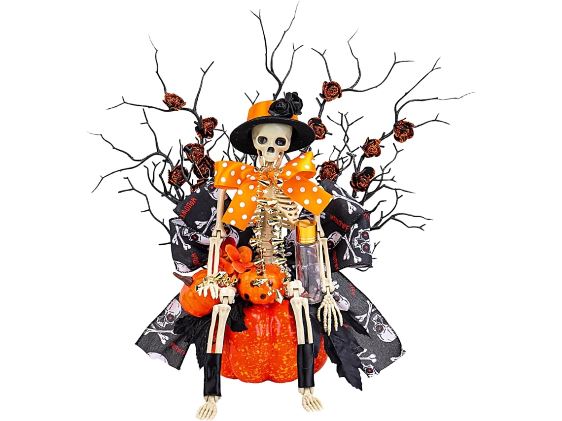 Estatuetas De Halloween, Estátua De Esqueleto | Decoração Detalhada De Crânio Para Lojas, Vitrines, Gokoco