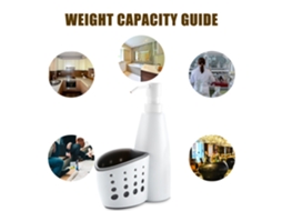 Dispenser Líquido para Banheiro e Cozinha LAXISCREED de 400ml com Suporte de Esponja e Compartimentos de Arrumação