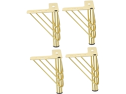 Conjunto De 4 Pés Metal Reforçados Para Móveis, Com Acabamento Dourado, Silenciosos E Com Redução De Ruído, Da Housoutil