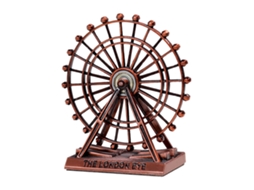 Ornamento de Rodas de Ferro Retrô Cor de Cobre para Mesa