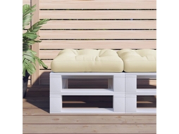 Vidaxl Almofadão Para Paletes 58x58x10 Cm Tecido Creme