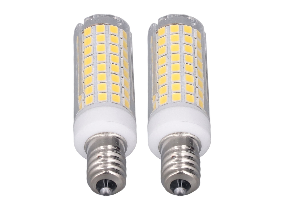 2 Pcs Lâmpada de Milho Led 10w 102 Leds Regulável E12 Cerâmica Luz Natural Ac100 120v