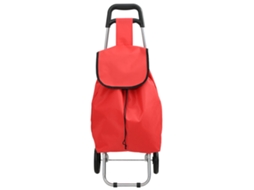 Conjunto 1 Carrinho De Compras Vidaxl Vermelho Alumínio (35 X 28 X 92 Cm)