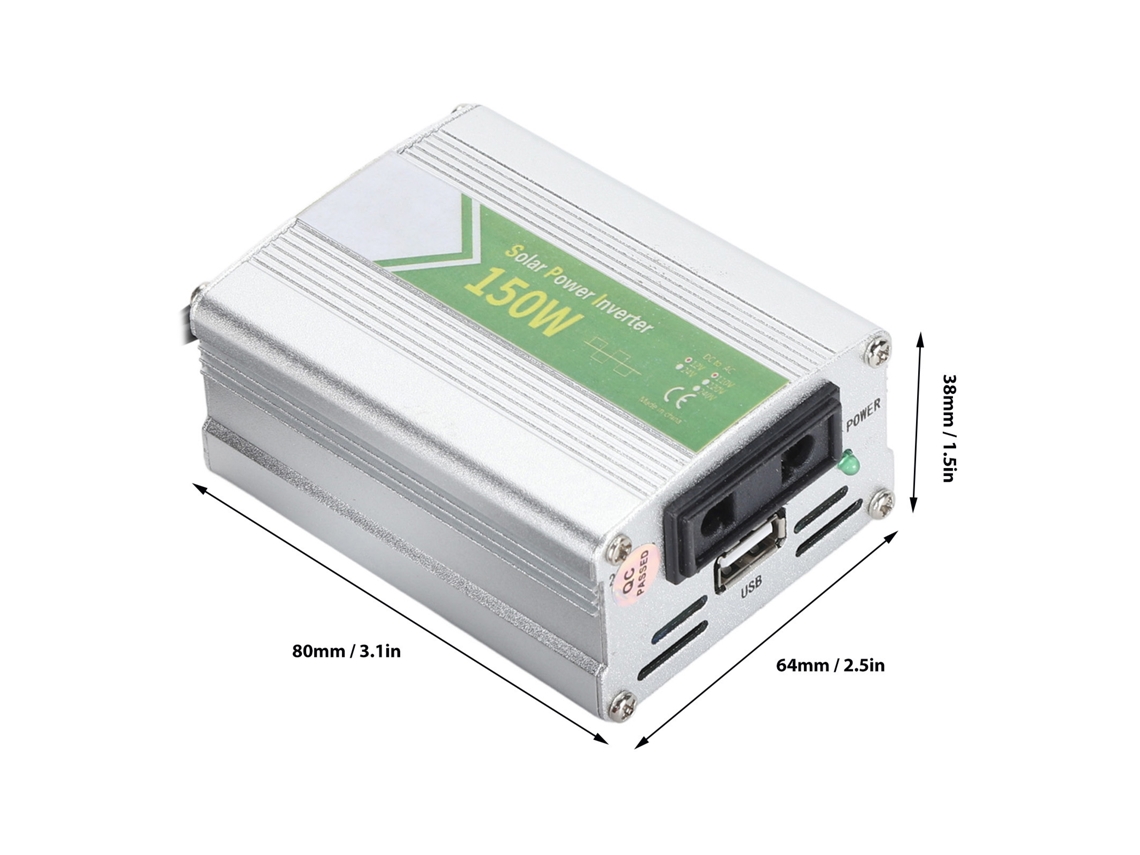 Car Inverter Laxiscreed 150w, Conversor 12v Para Alimentação De Isqueiro