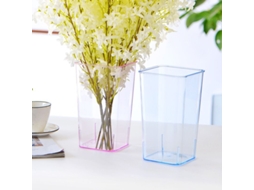 Cubo De Flores Transparente De Acrílico 23x13,5 Cm Para Floriculturas, Hogar, Resistente A Roturas, Polvo Transparente