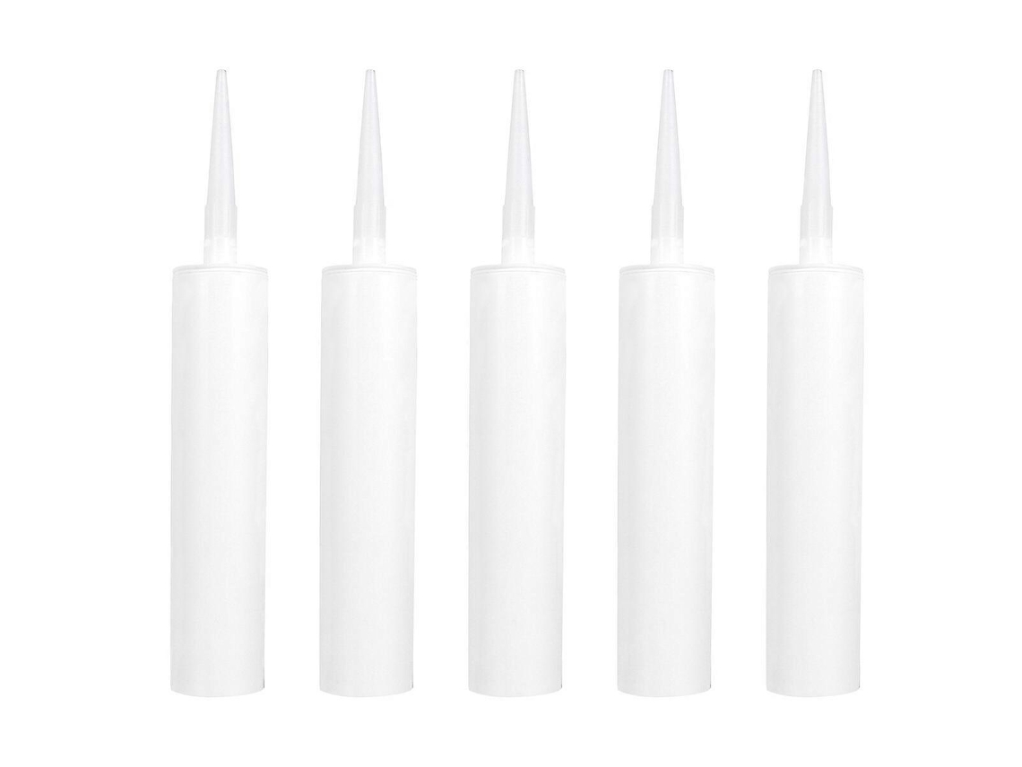 5 tubos de massa plástica recarregável, 33x4.6cm, branco | S/MARCA