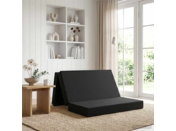 Vidaxl Sofá Cama Dobrável 140 X 67 X 45 Cm Preto