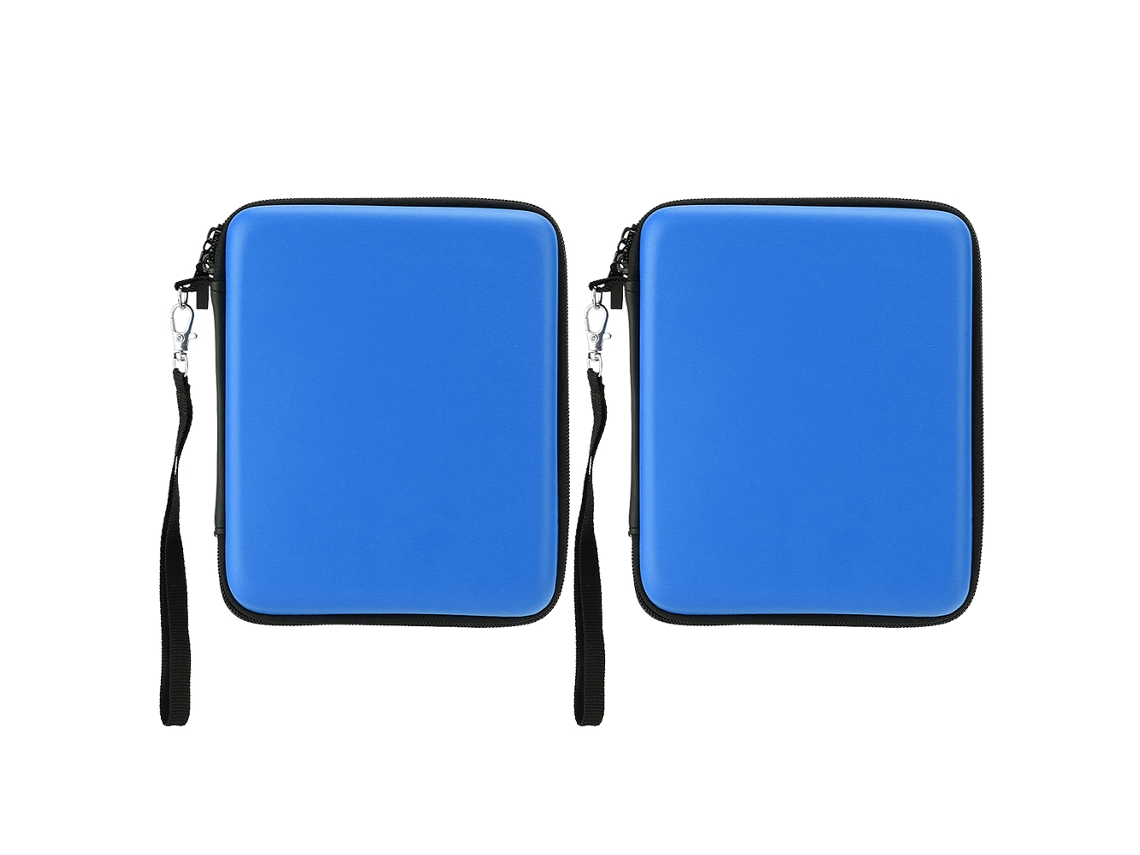 Aetheria 2pcs Estojo de Armazenamento Eva Duro para 2ds com Corda Proteção Anti choque Poeira Queda Azul