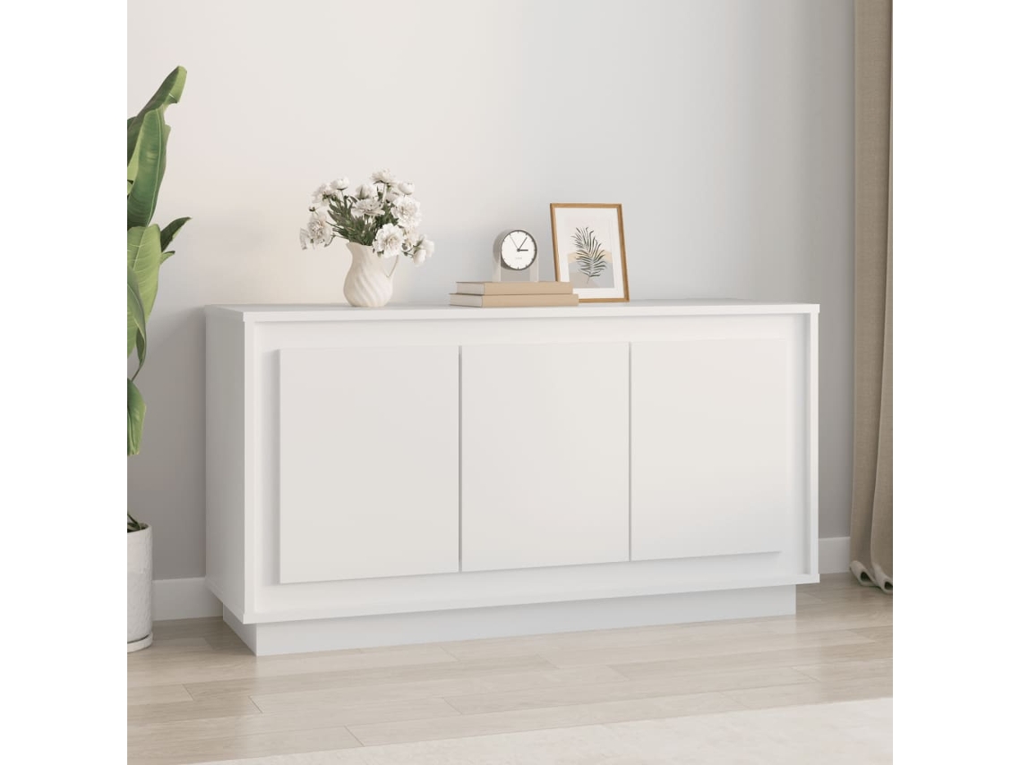Vidaxl Aparador 102x35x55 Cm Derivados De Madeira Branco