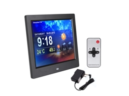 Laxiscreed Moldura Digital Smart De 8 Polegadas Com Relógio E Previsão Do Tempo