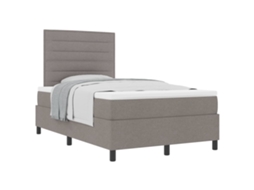 Cama Box com Colchão Cinzento Acastanhado 120x200 Cm Tecido MAISON EXCLUSIVE
