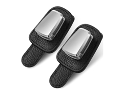 Suporte Para Óculos De Sol Para Viseira De Carro, Suporte Universal Para Óculos Com Liga De Alumínio E Revestimento Em Couro, Armazenamento Elegante P