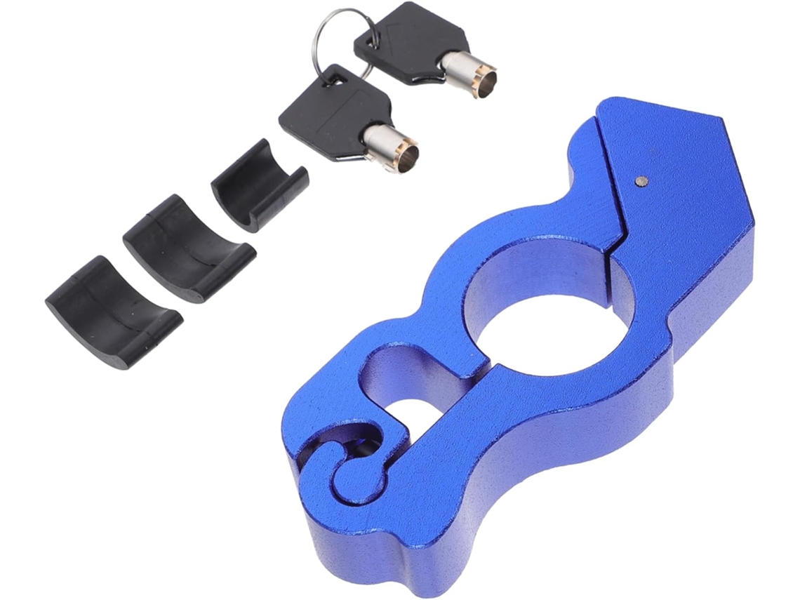 1 Conjunto De Trava De Guidão Reforçada Para Motocicletas E Scooters, Com Trava De Segurança.