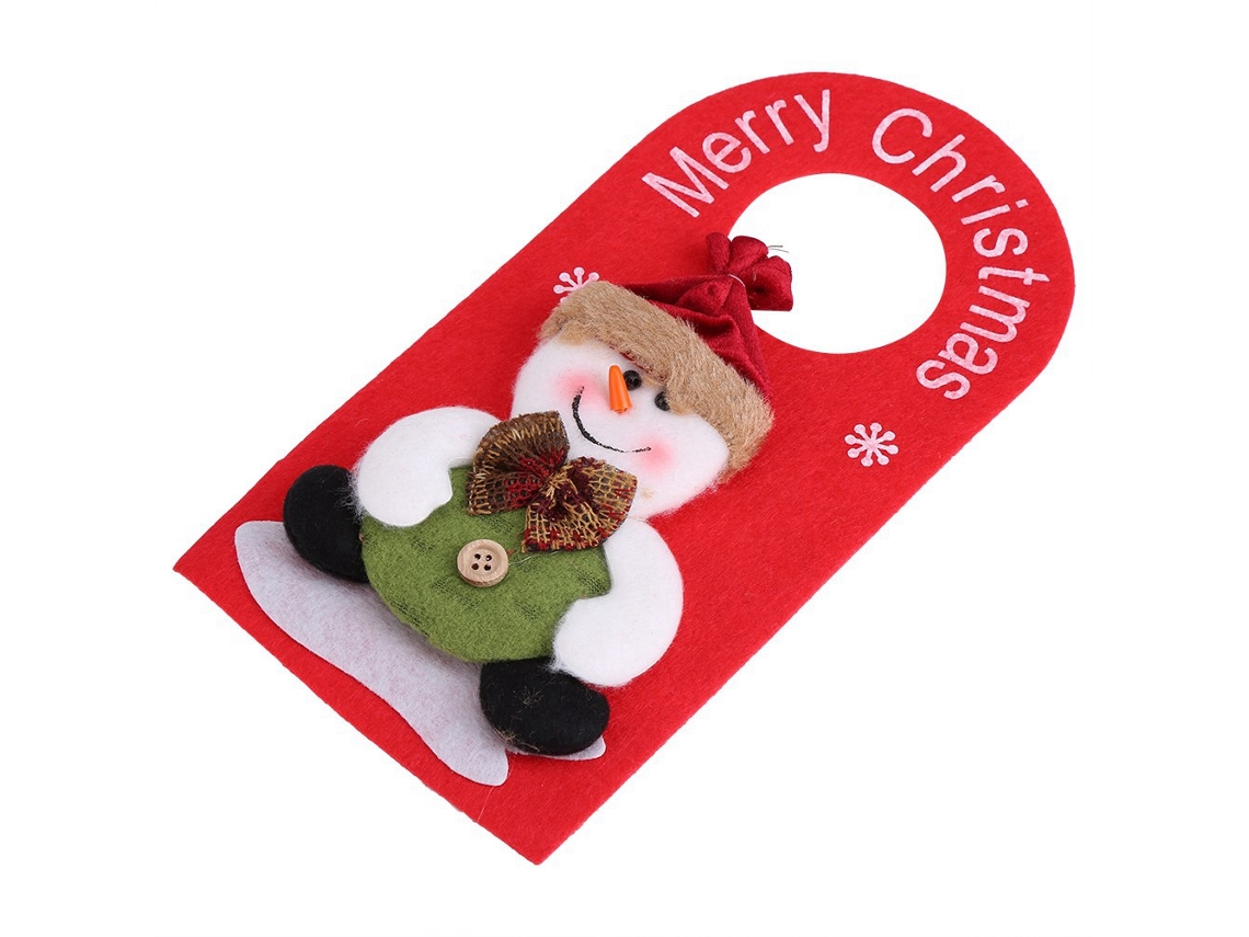 Enfeite De Natal Porta Papai Noel Boneco De Neve