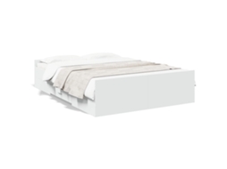 Cama com Gavetas VIDAXL Madeira Branco (135x190cm)