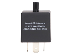 Yuru relé de Pisca Led Ajustável 3 Pinos Abs Impermeável para Carro Moto Frequência 88/min 12v 10a