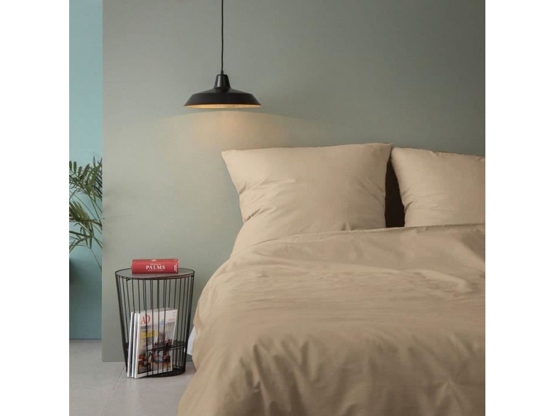 Conjunto de cama - Capa de edredom 220 x 240 + 2 fronhas 60 x 60, algodão reforçado - Bege