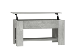 Coffee Table, Coffee Tables Vidaxl Cinzeto Madeira Processada (101 X 49 X 52 Cm)