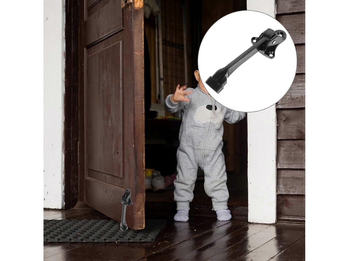 Batente De Porta De Liga De Zinco Com Mola, 127 Mm, Para Piso, Com Alavanca, 6 Parafusos, Ideal Para Quarto, Garagem, Es Aquaforge (2 Peças)