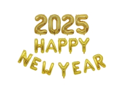 Festa de Ano Novo 2025 Conjunto Delgado Ouro Feliz 2025