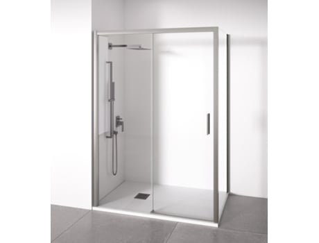 Paroi De Duche Angular 1 Deslizante 2 Fixos Vidro Anticalcário 6mm Prata Largura Adaptável 175 180x87 90 Cm Porta Esquerda Bellobath