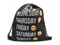 Bolsa de Ginástica Clássica Tg com Smiley, 3 Preta BRILVIBERA